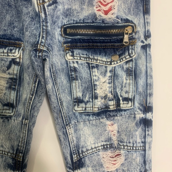 Graham & Smith Hustle Today Distressed Jeans Acid Wash sz 20 Waist 30 1/2” - Picture 4 of 9